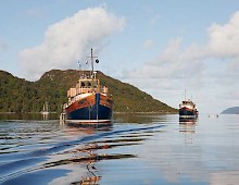 The Glen Massan and Glen Tarsan in Loch Drumbuie, off the Sound of Mull